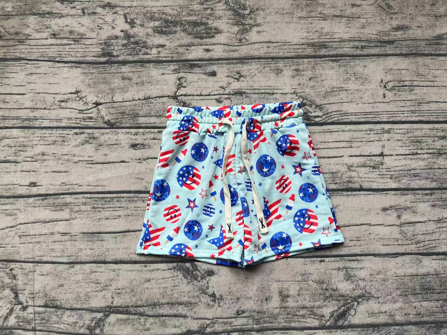 Baby Boys 4th Of July Smile Stars Trunk Bottoms Swimsuits