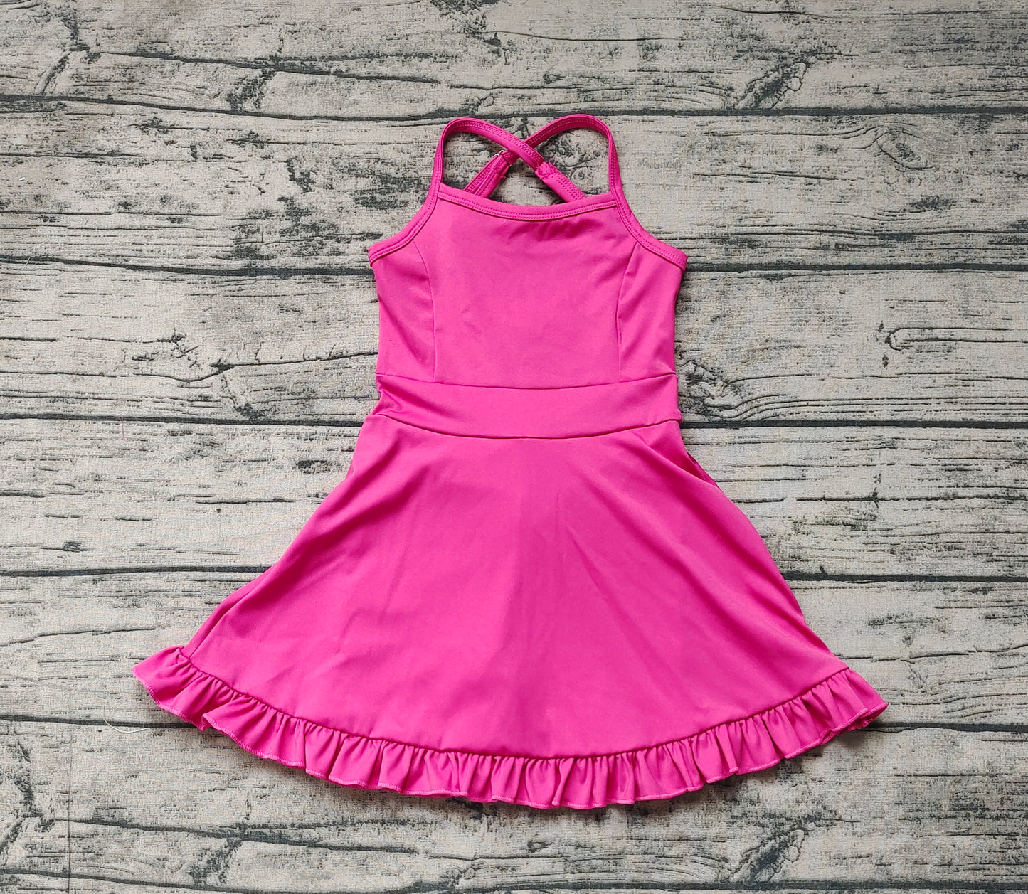 Baby Girls Hotpink Knit Knee Length Dresses