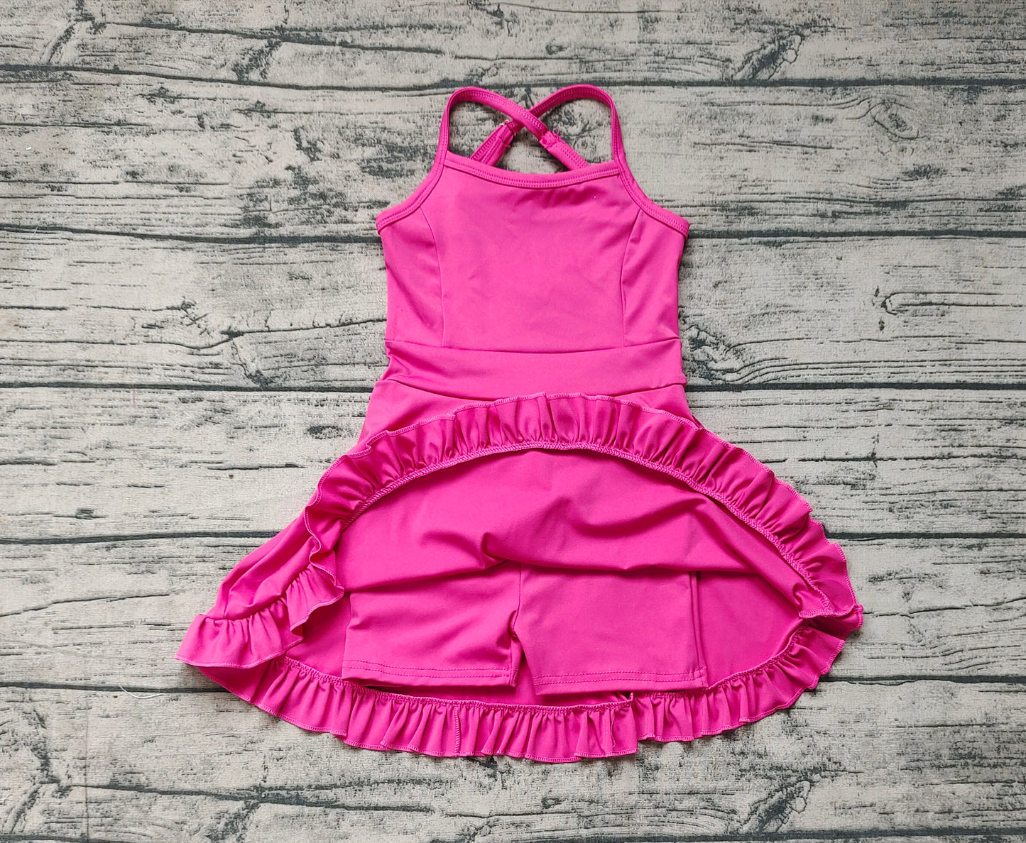 Baby Girls Hotpink Knit Knee Length Dresses