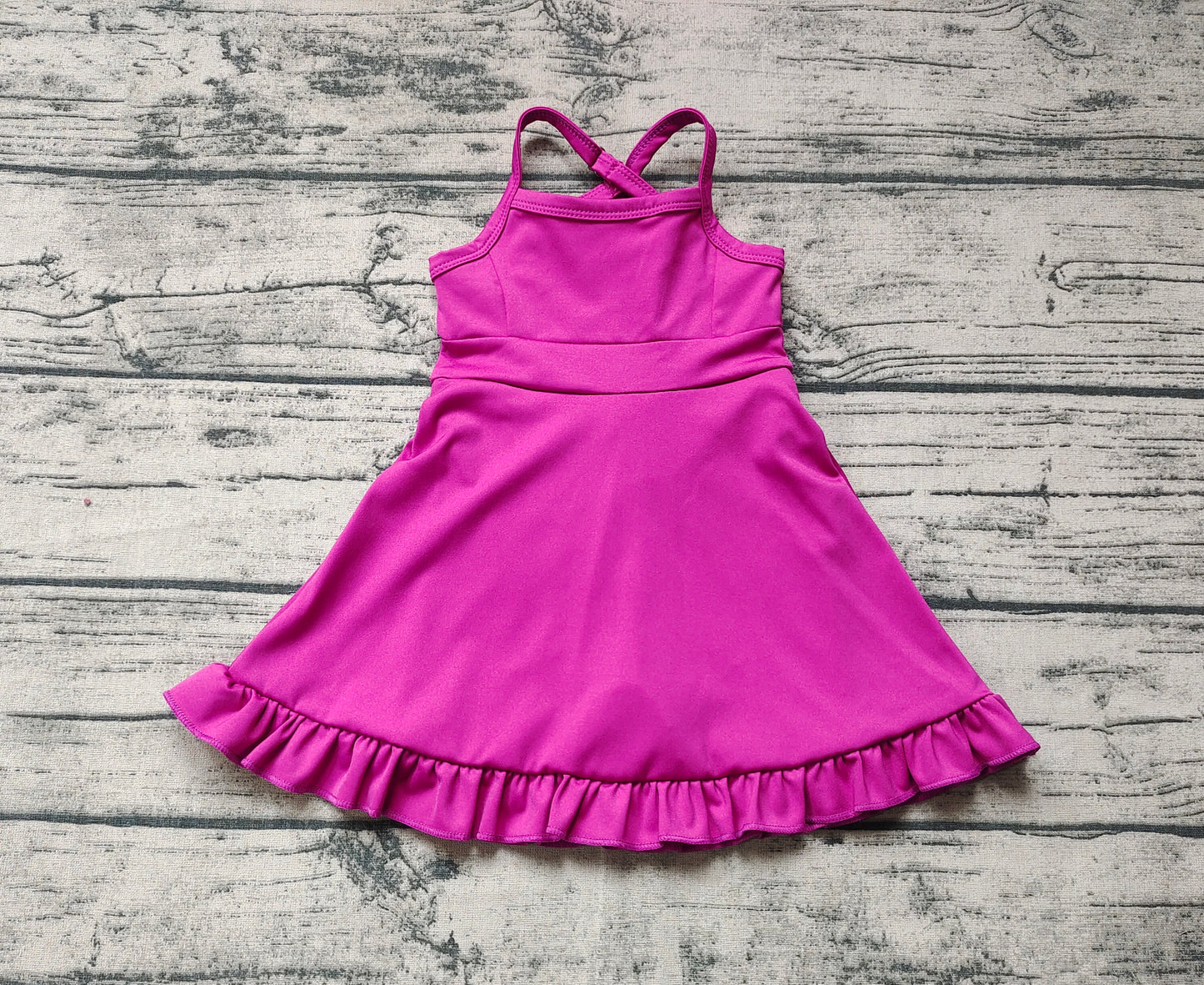 Baby Girls Wine Knit Knee Length Active Wear Athletic Dresses