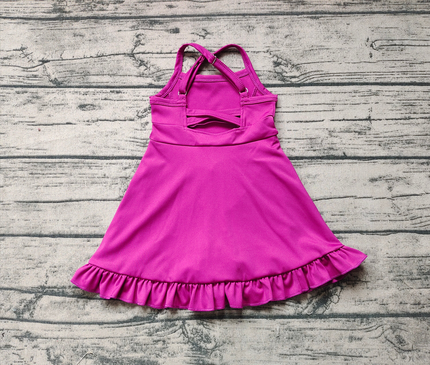 Baby Girls Wine Knit Knee Length Active Wear Athletic Dresses