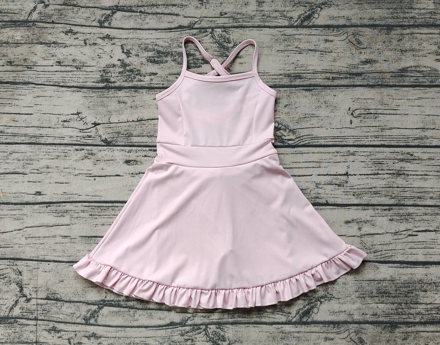 Baby Girls Pink Knit Knee Length Active Wear Dresses