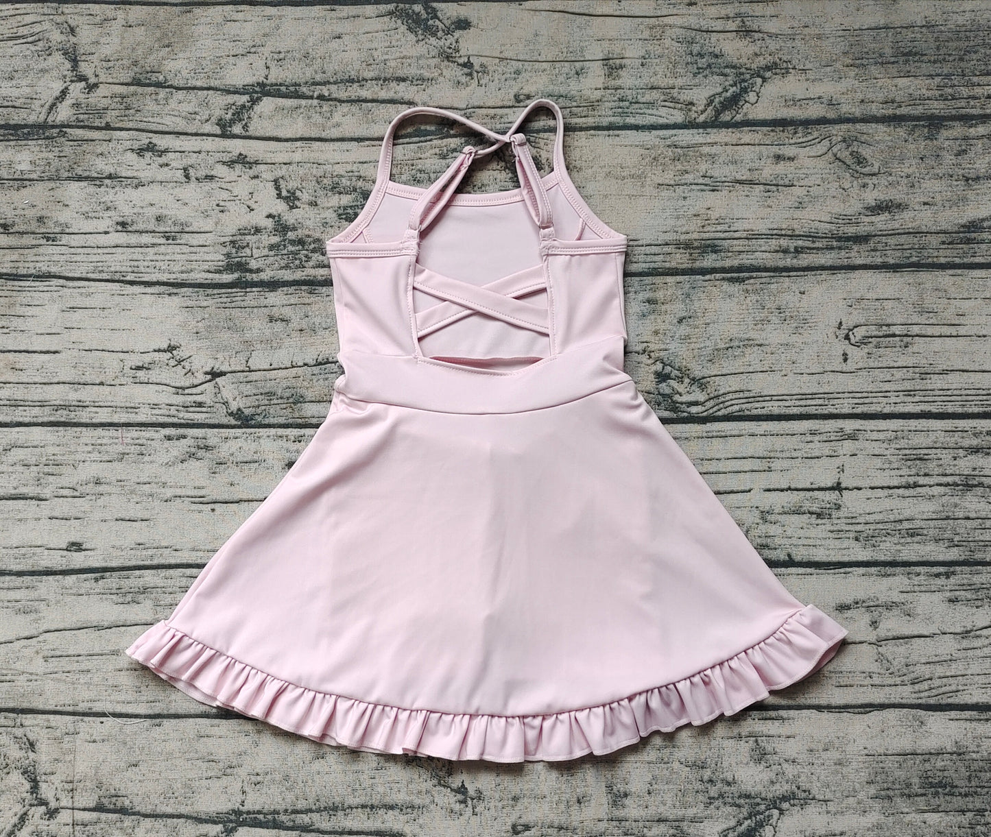 Baby Girls Pink Knit Knee Length Active Wear Dresses