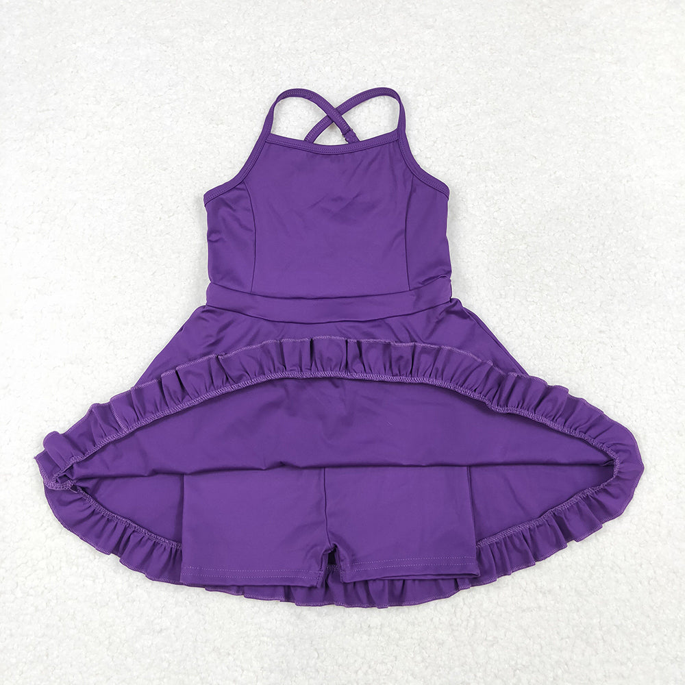 Baby Girls Purple Athletic Active Wear Knee Length Dresses