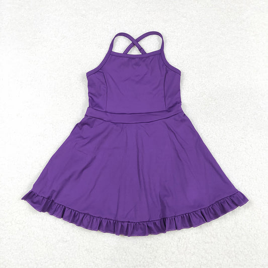 Baby Girls Purple Athletic Active Wear Knee Length Dresses