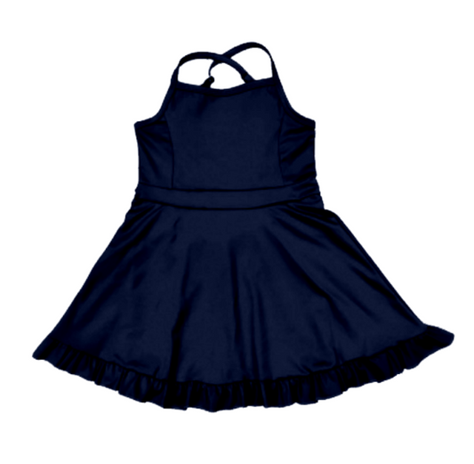 Baby Girls Black Athletic Active Wear Knee Length Dresses Preorder