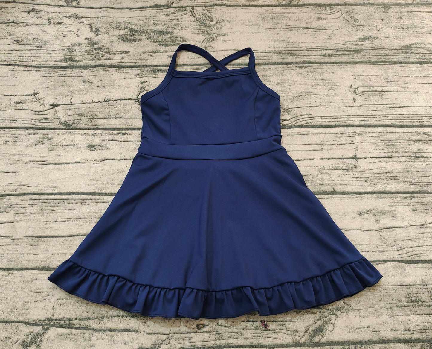 Baby Girls Navy Athletic Active Wear Knee Length Dresses