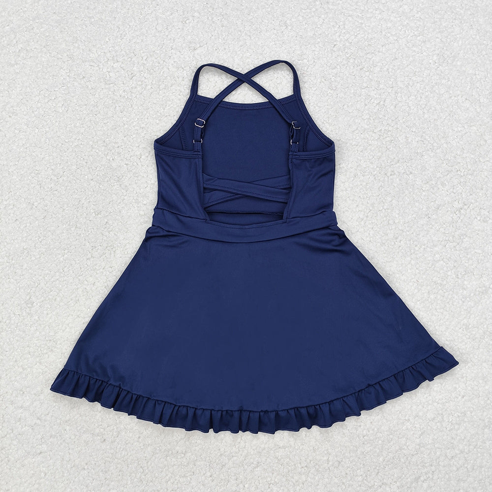 Baby Girls Navy Athletic Active Wear Knee Length Dresses