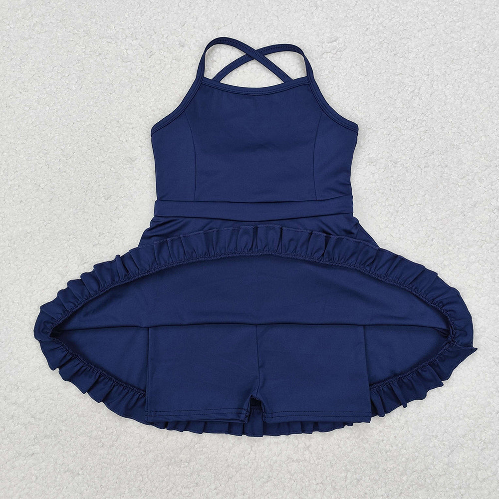 Baby Girls Navy Athletic Active Wear Knee Length Dresses