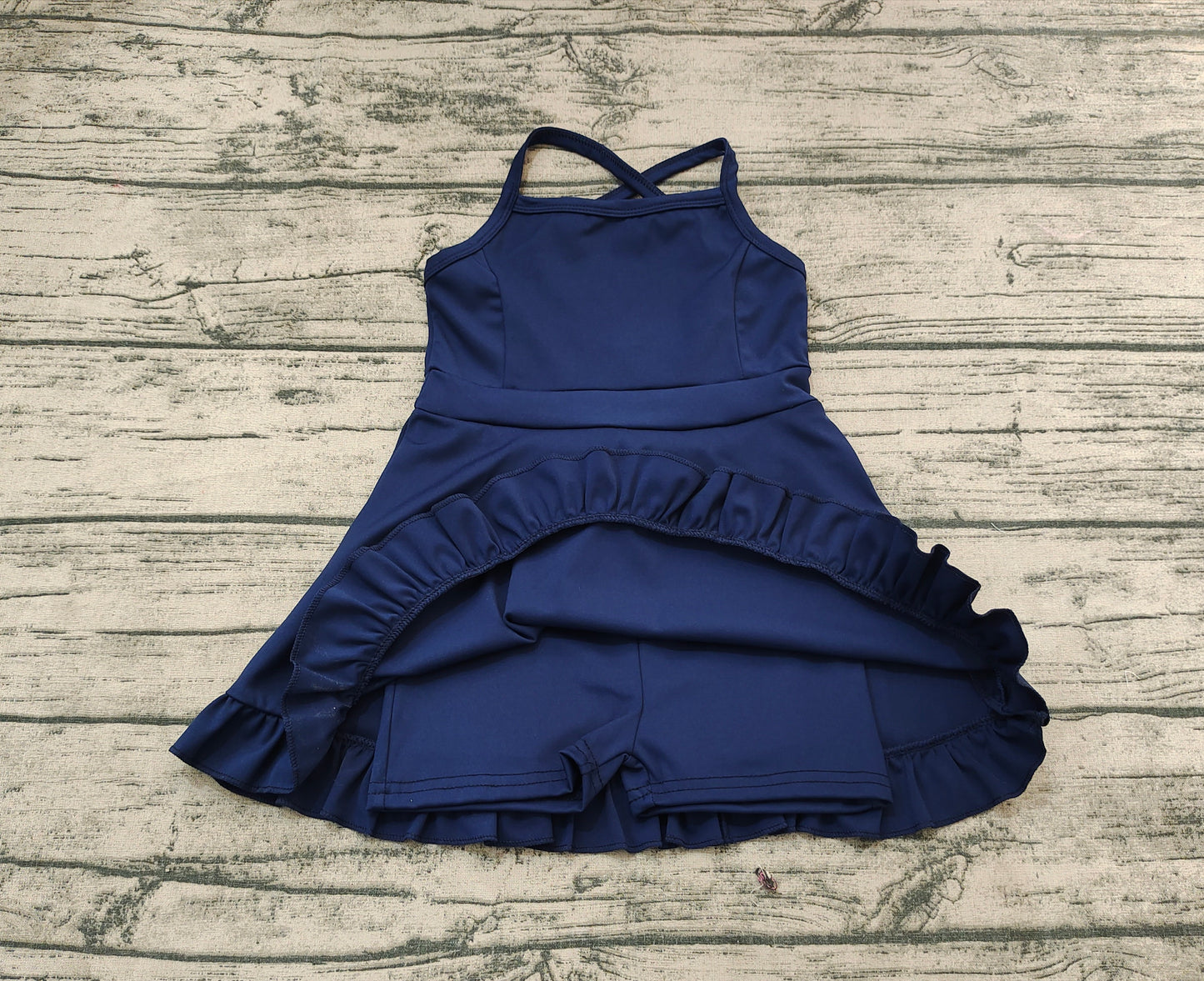 Baby Girls Navy Athletic Active Wear Knee Length Dresses