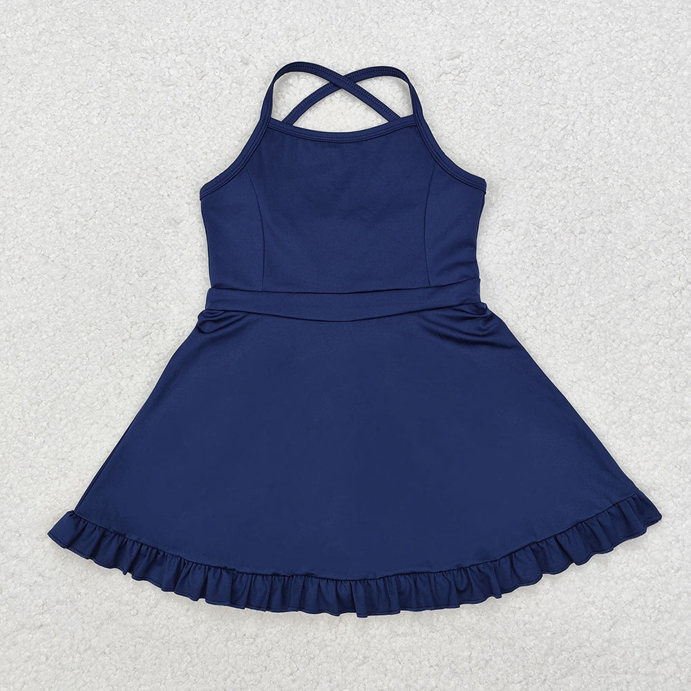 Baby Girls Navy Athletic Active Wear Knee Length Dresses