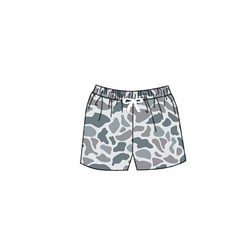 Baby Boys Grey Camo Bottoms Trunks Swimsuits Preorder