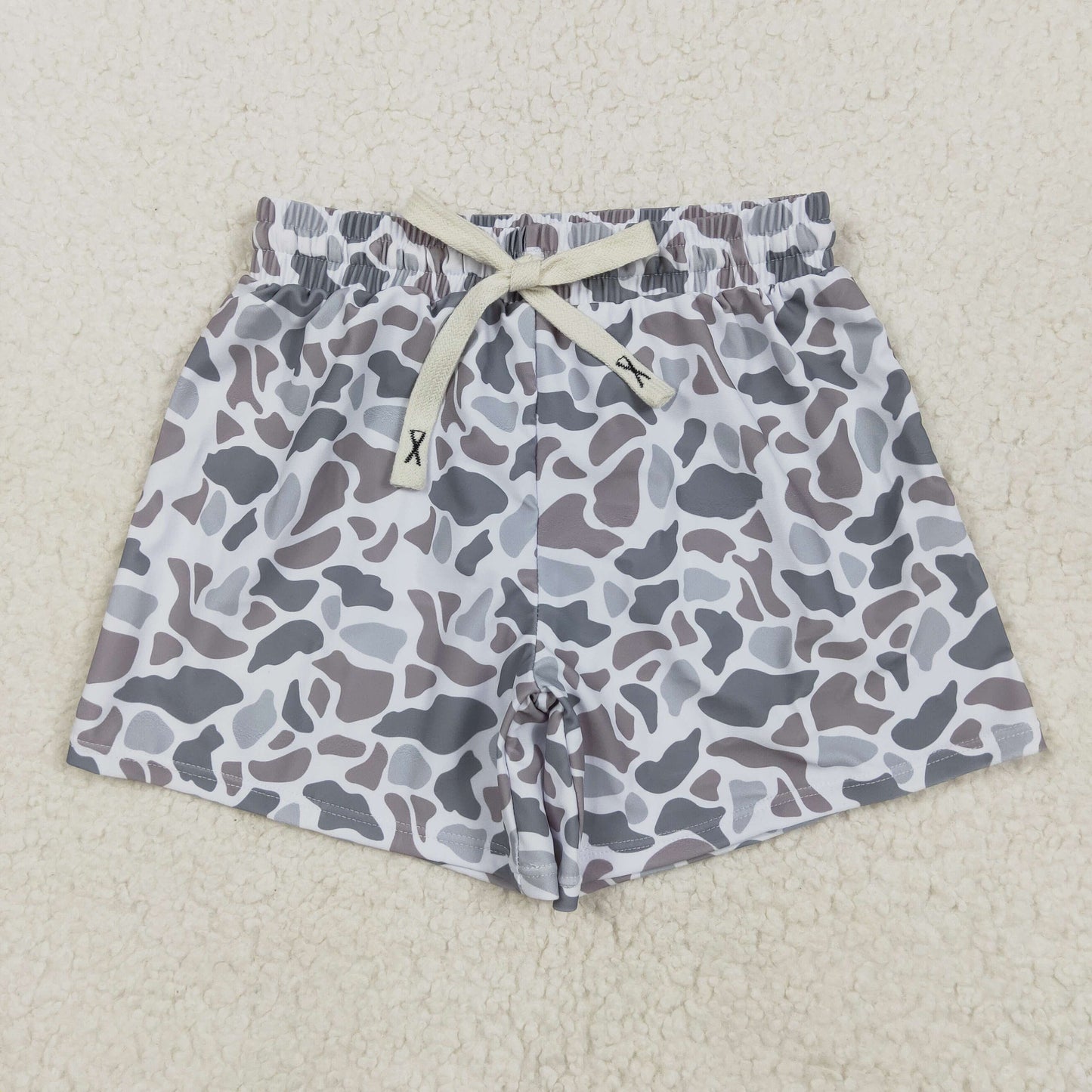 Baby Boys Southern Light Grey Camo Swimming Trunks Bottom