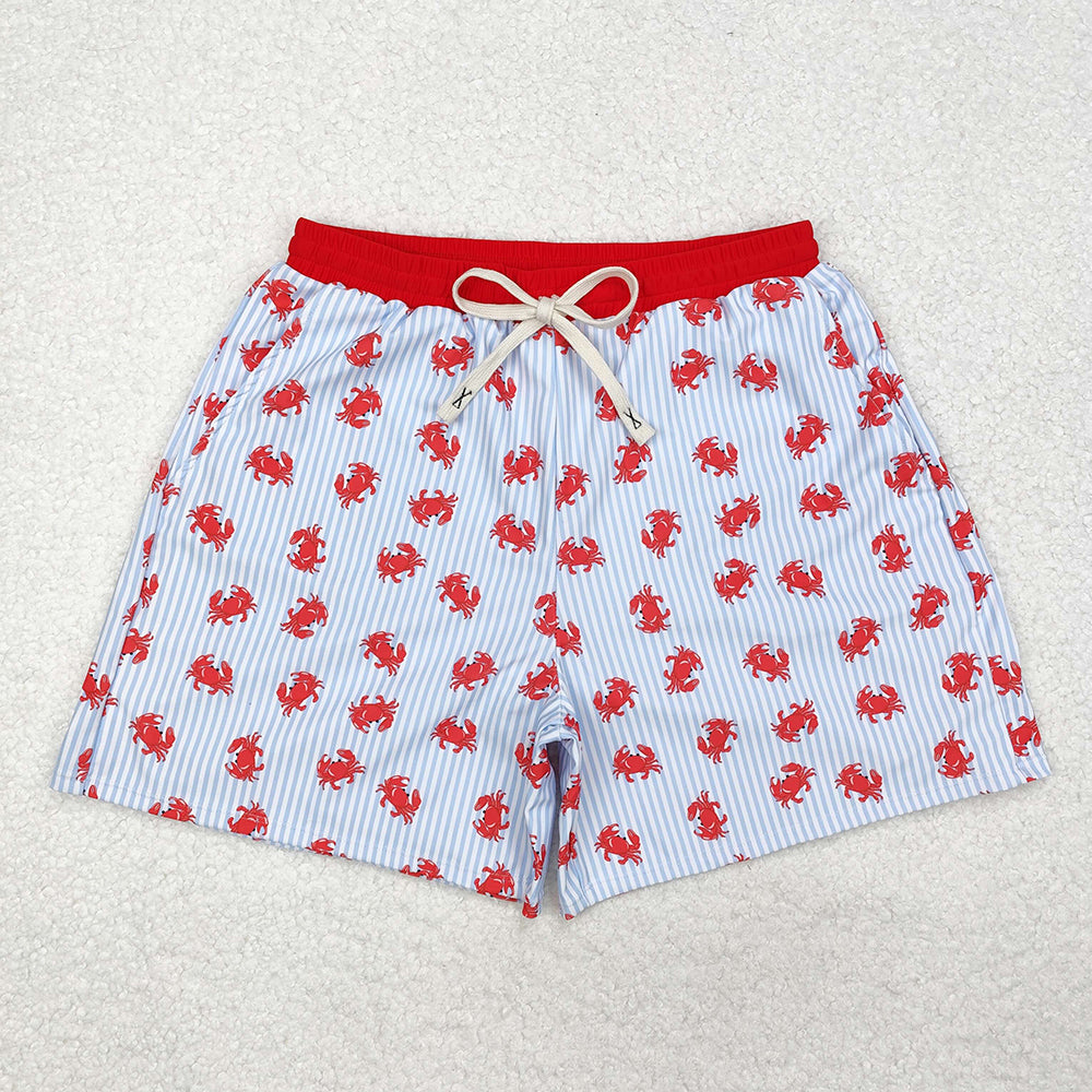 Adult Man Crabs Family Bottom Trunk Shorts Swimwear