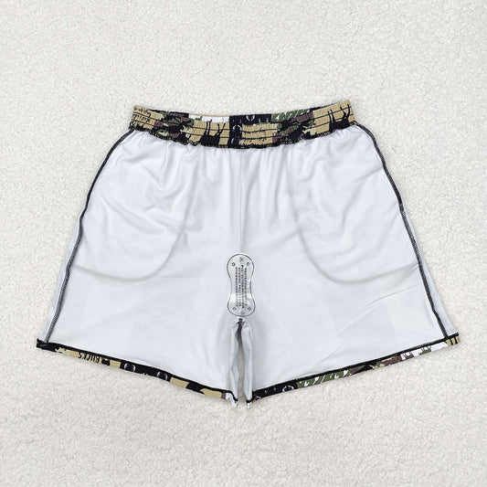 Adult Man Green Deers Camouflage Pockets Bottom Trunks Shorts Swimwear