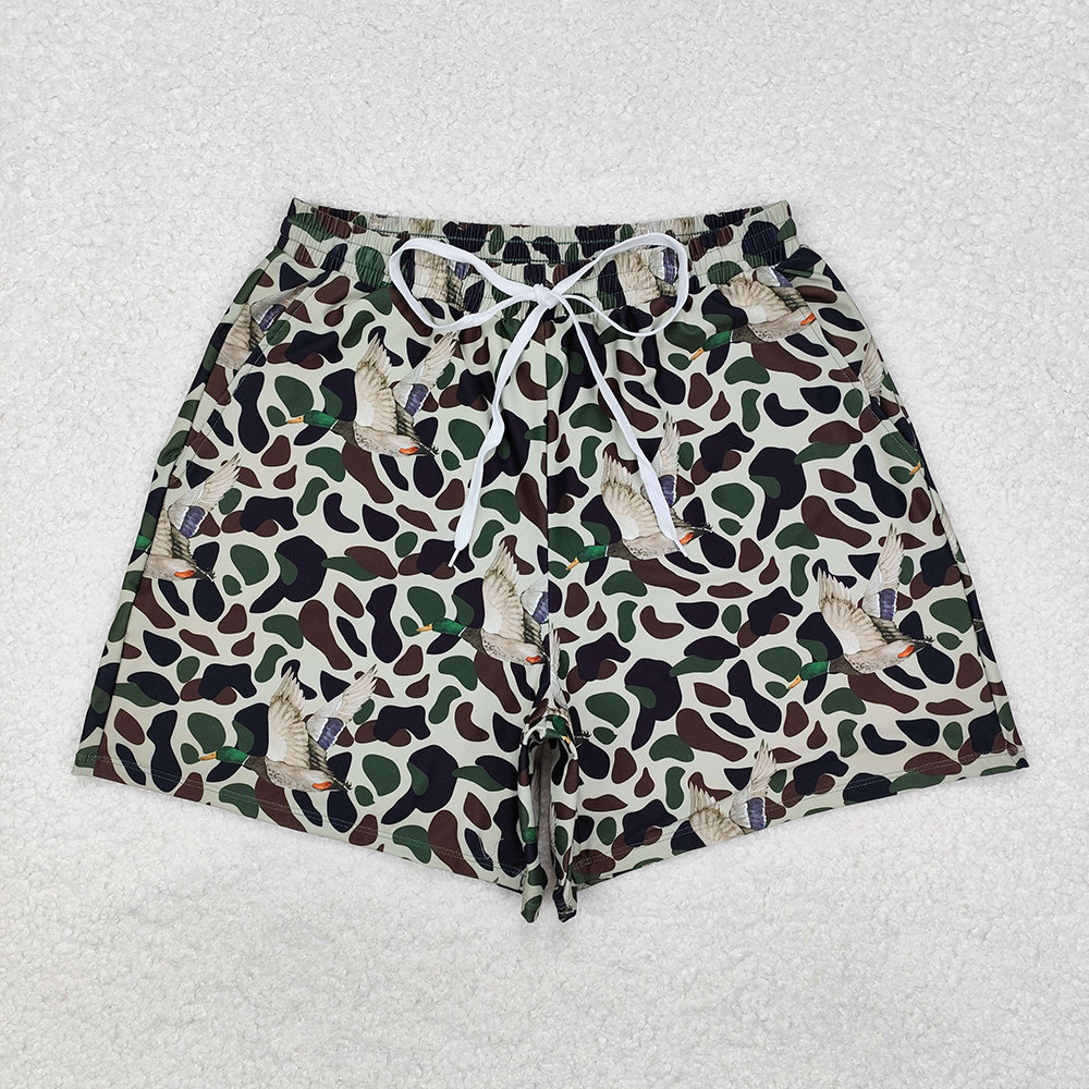 Daddy and Me Baby Boys Green Duck Camouflage Trunks Bottoms Swimsuits