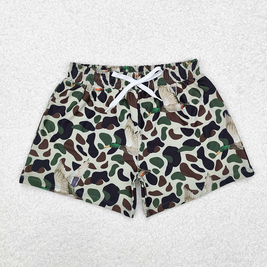 Baby Boys Green Duck Camouflage Trunks Bottoms Swimsuits