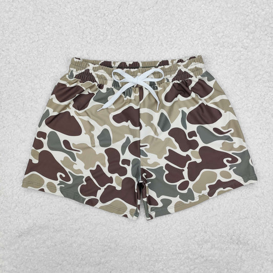 Sibling Baby Boys Western Camo Print Summer Trunks Swimsuits Swimwears