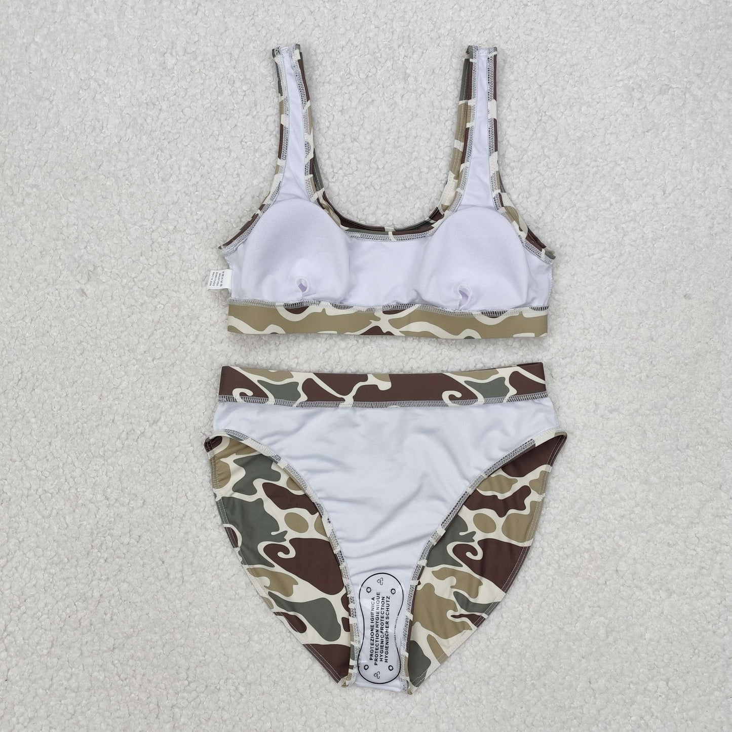 USA Shop Adult Women Green Camouflage Top Bottom Bikini Swimsuits Sets