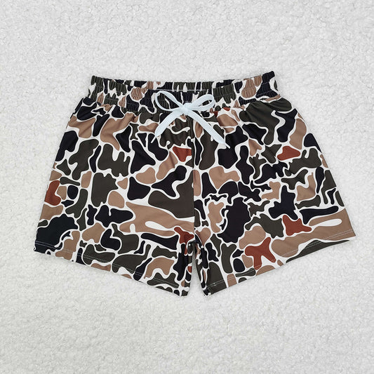 Daddy and Me Baby Boys Duck Brown Camouflage Trunks Bottoms Swimsuits