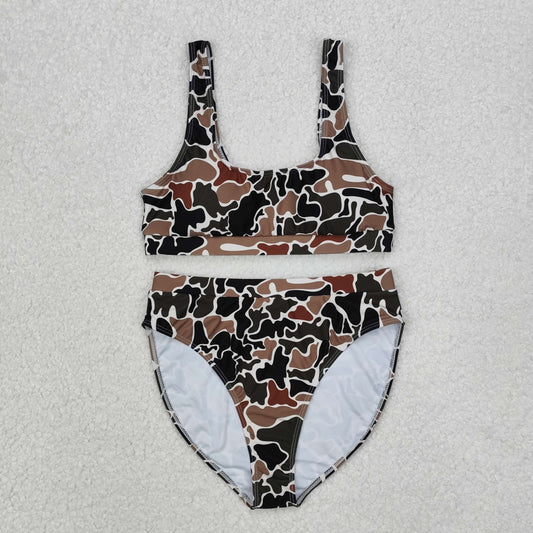 USA Shop Adult Women Duck Brown Camo Top Bottom Swimsuits Sets