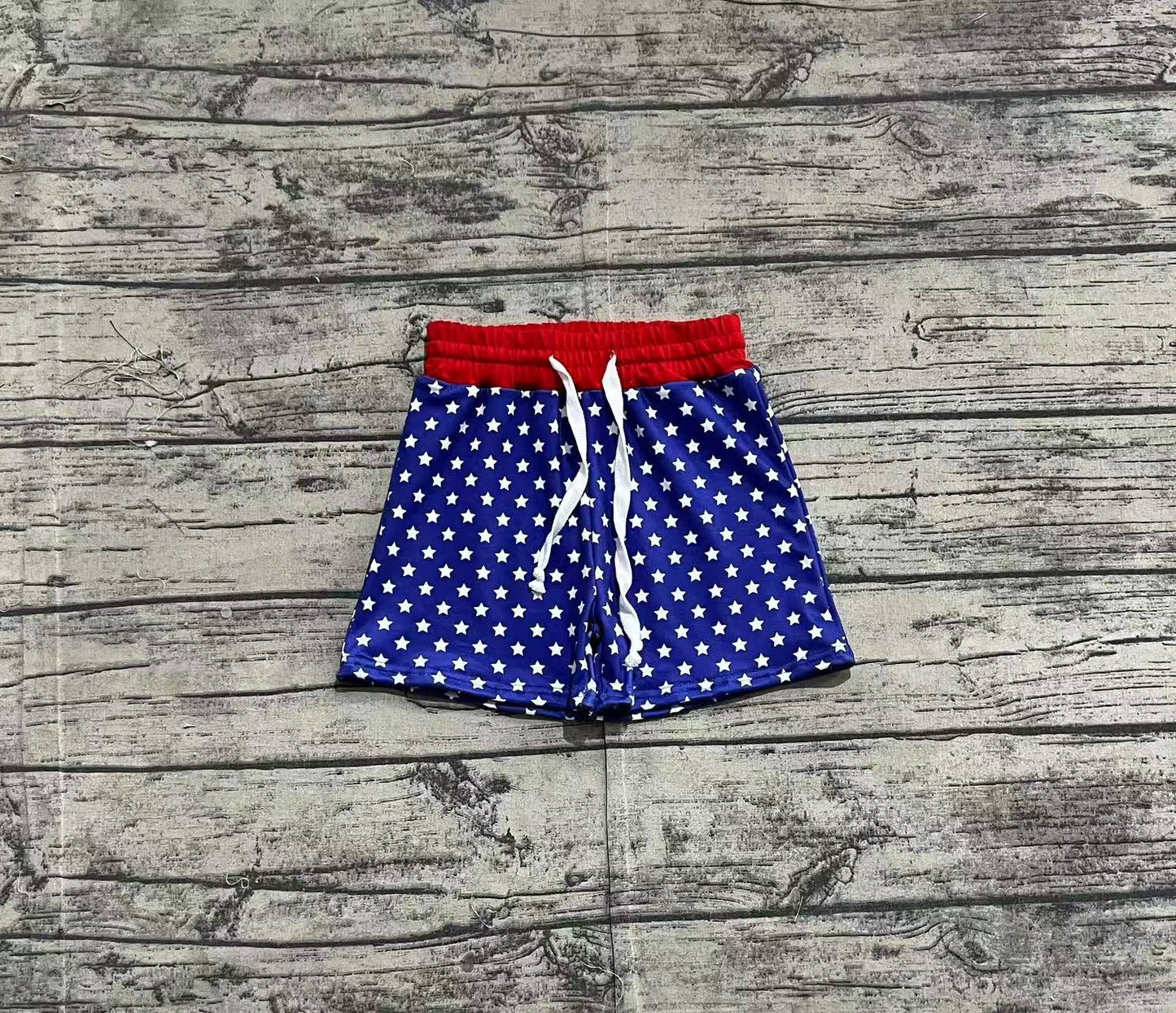 Preorder moq 5 Baby Boys 4th Of July Stars Trunks