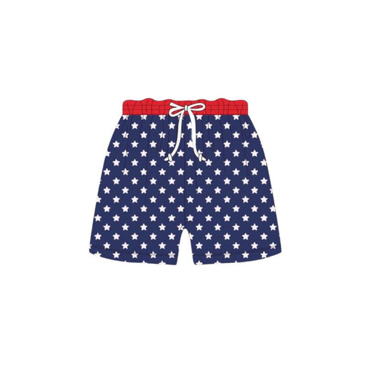Preorder moq 5 Baby Boys 4th Of July Stars Trunks