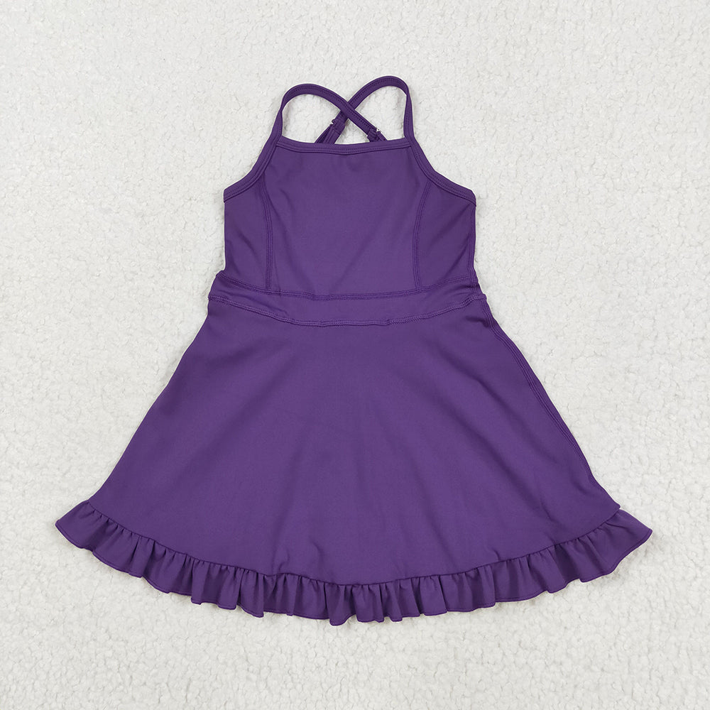 Baby Girls Purple Athletic Active Wear Knee Length Dresses