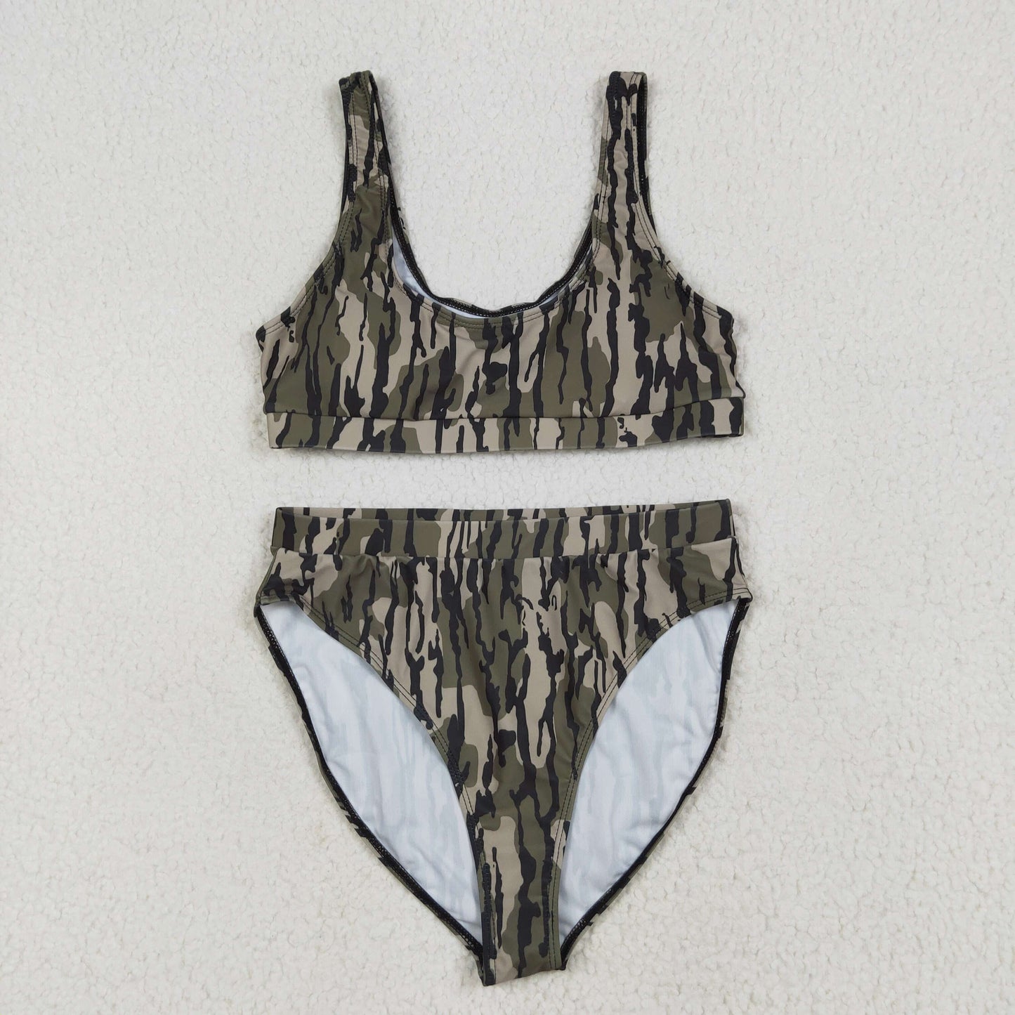 Sibling Adult Women Western Camouflage Top Bummies 2pcs Bikini Swimsuits Sets