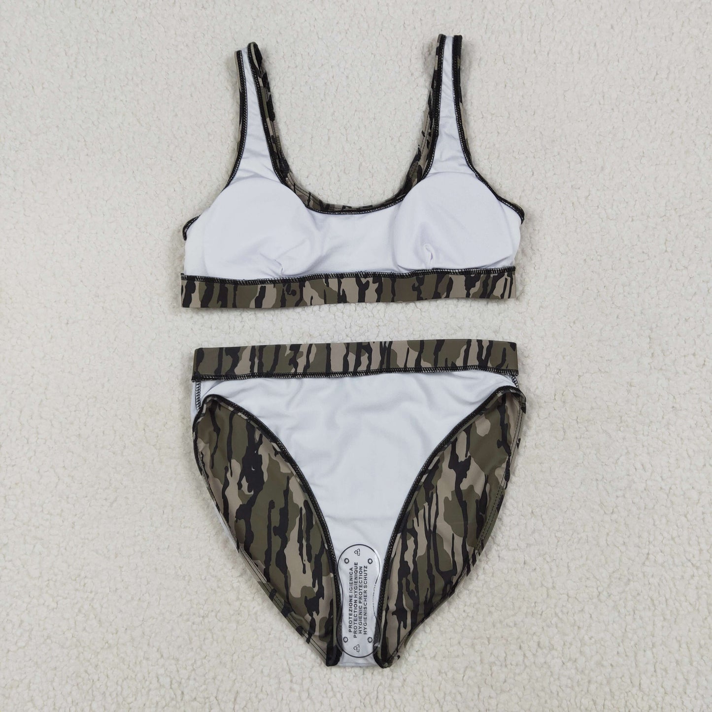 Sibling Adult Women Western Camouflage Top Bummies 2pcs Bikini Swimsuits Sets