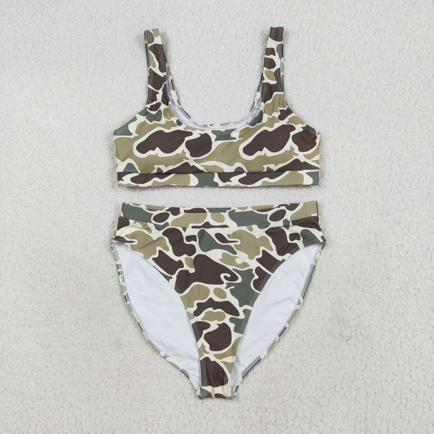 Sibling Adult Women Western Camouflage Top Bummies 2pcs Bikini Swimsuits Sets