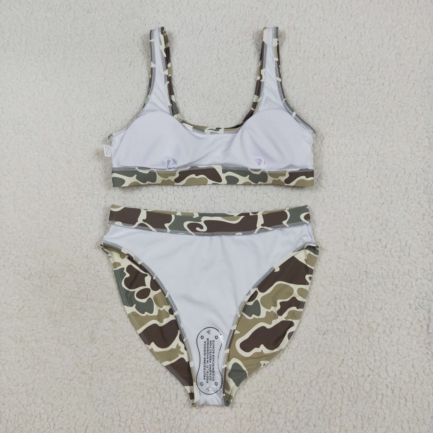 Sibling Adult Women Western Camouflage Top Bummies 2pcs Bikini Swimsuits Sets