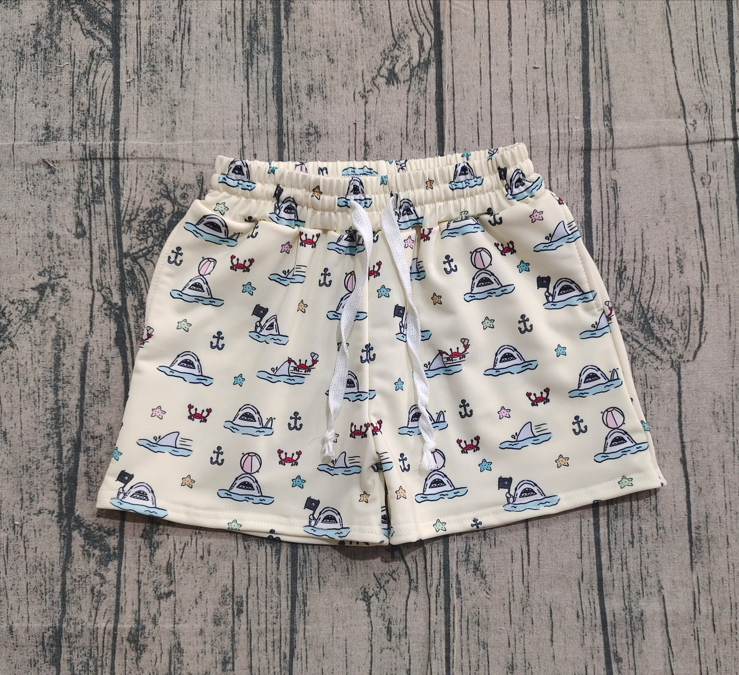Baby Boys Sea Starfishes Crabs Swimming Trunks Bottom