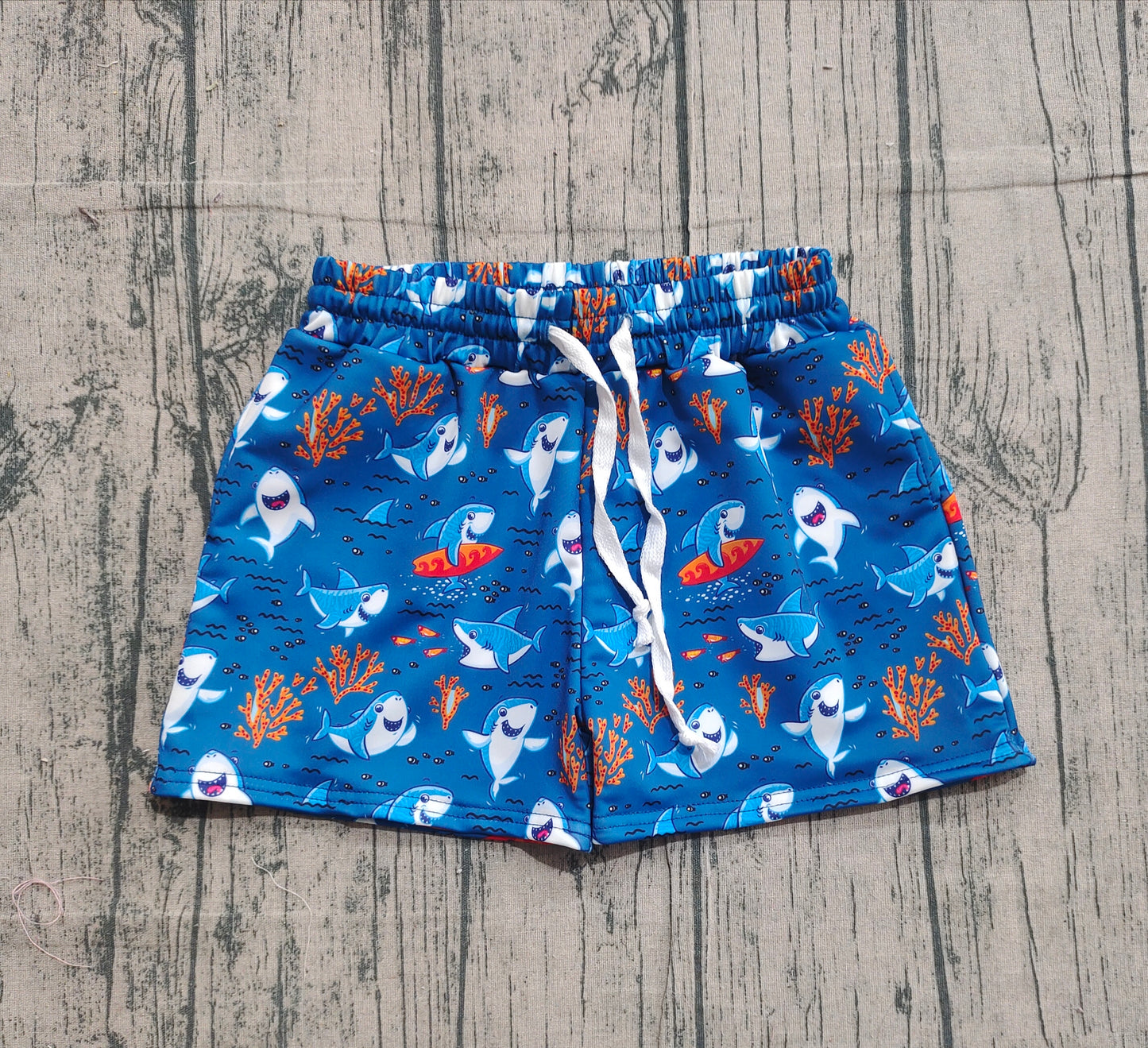 Baby Boys Sea World Shark Swimming Trunks Bottom Preorder
