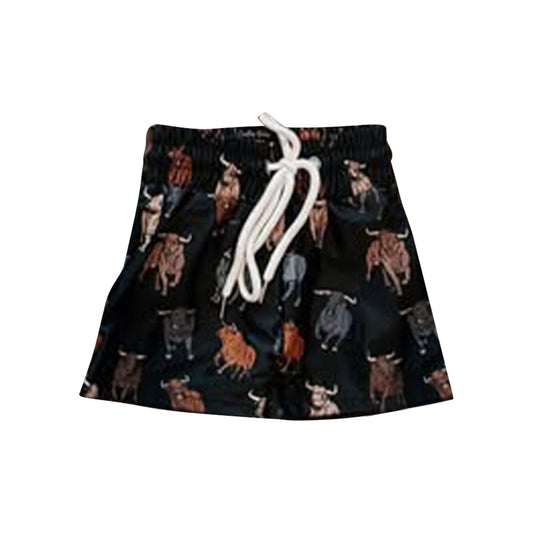 Baby Boys Western Cows Pockets Swimming Trunks Preorder
