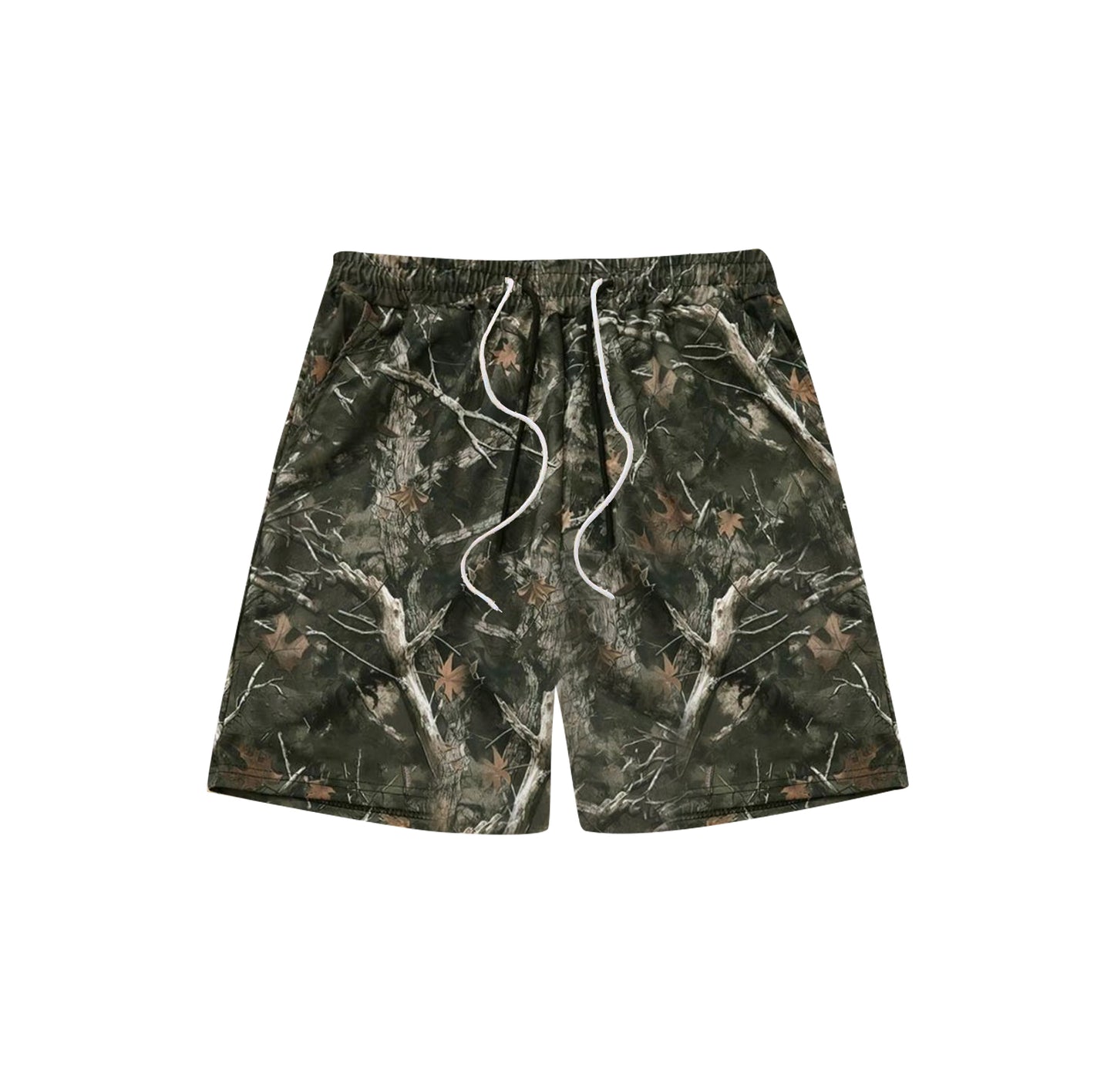Adult Men Southern Grey Leaves Camo Pockets Swimming Trunks Preorder