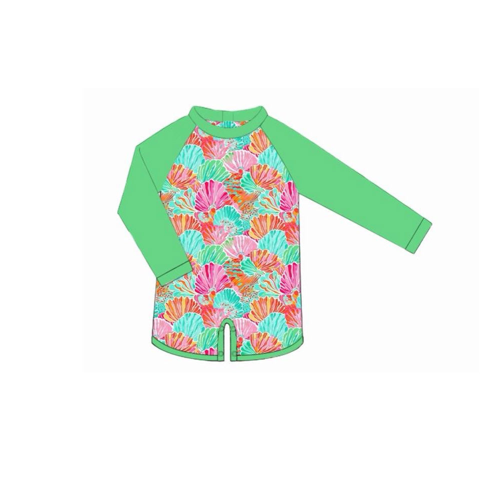 Baby Boys Long Sleeve Colorful Shells Swimsuits Preorder