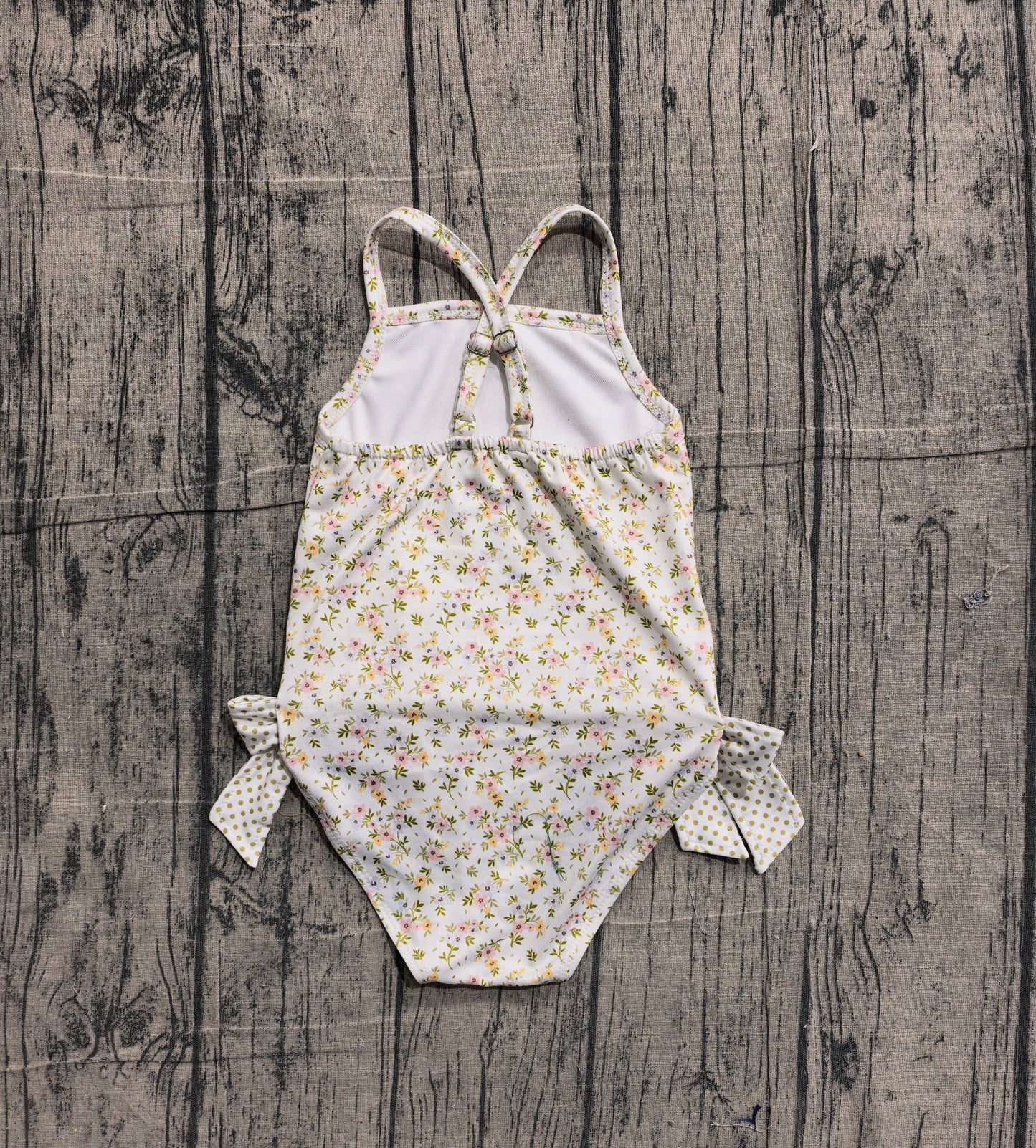 Baby Girls Sleeveless Small Flowers Bows Swimsuits Preorder