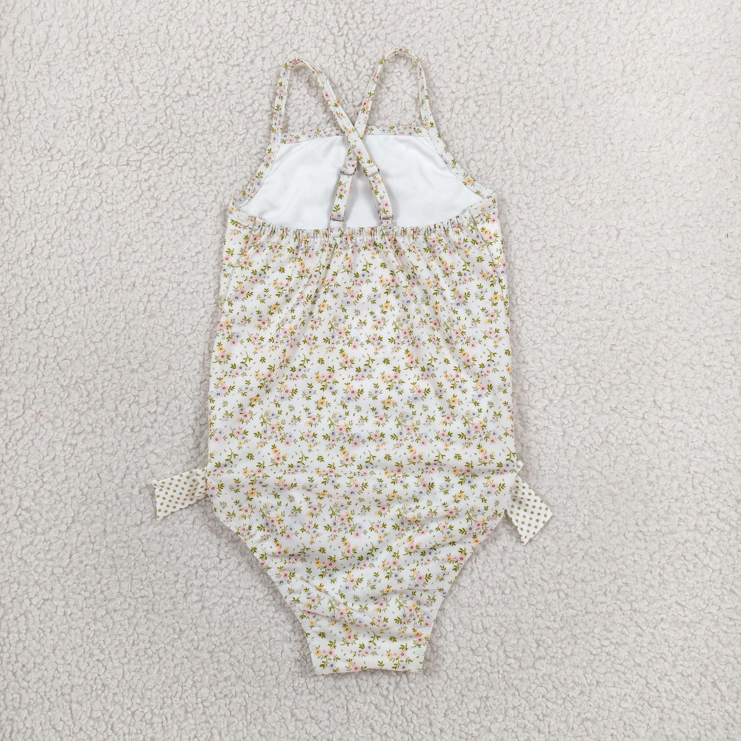 Baby Girls Strap Small Flowers Bows Swimsuits
