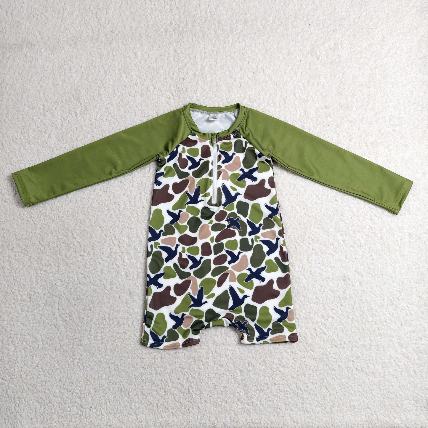 Baby Boys Southern Green Camo Ducks Hunting Swimsuits