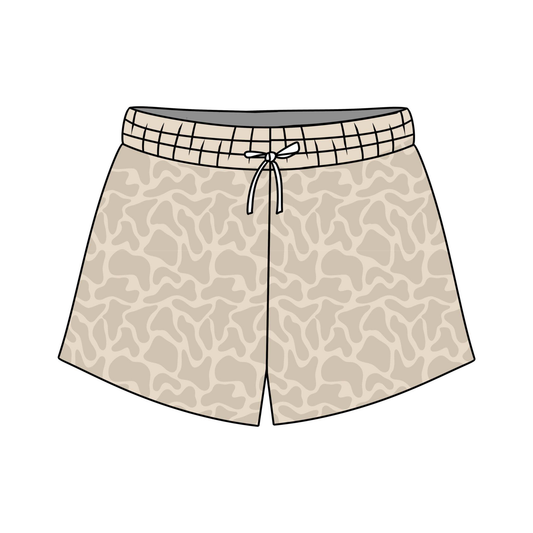 Baby Boys Khaki Leopard Swimming Trunks Bottom Preorder