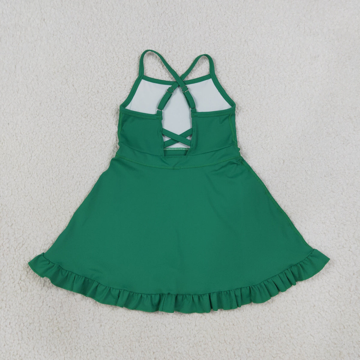 Baby Girls Green Knit Knee Length Active Wear Dresses
