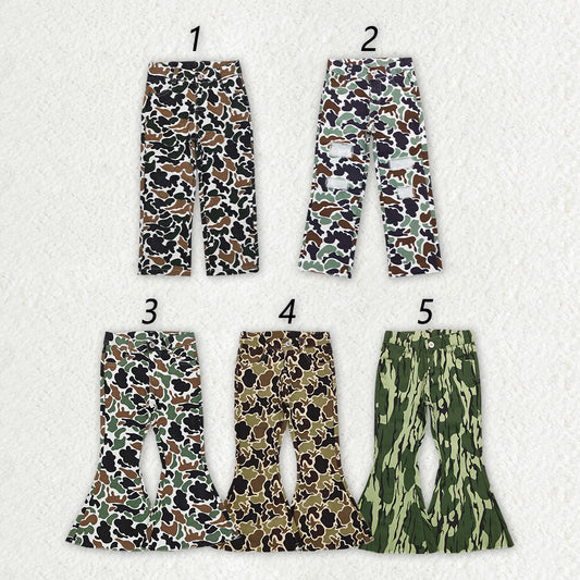 Sibling Baby Boys Girls Camouflage Hunting Season Denim Jeans Pants