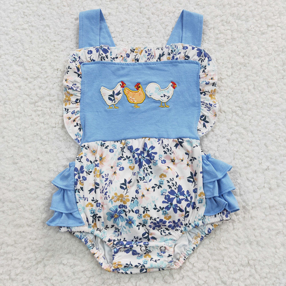 Sibling Boys Baby Girls Chicken Summer Rompers Clothes Sets