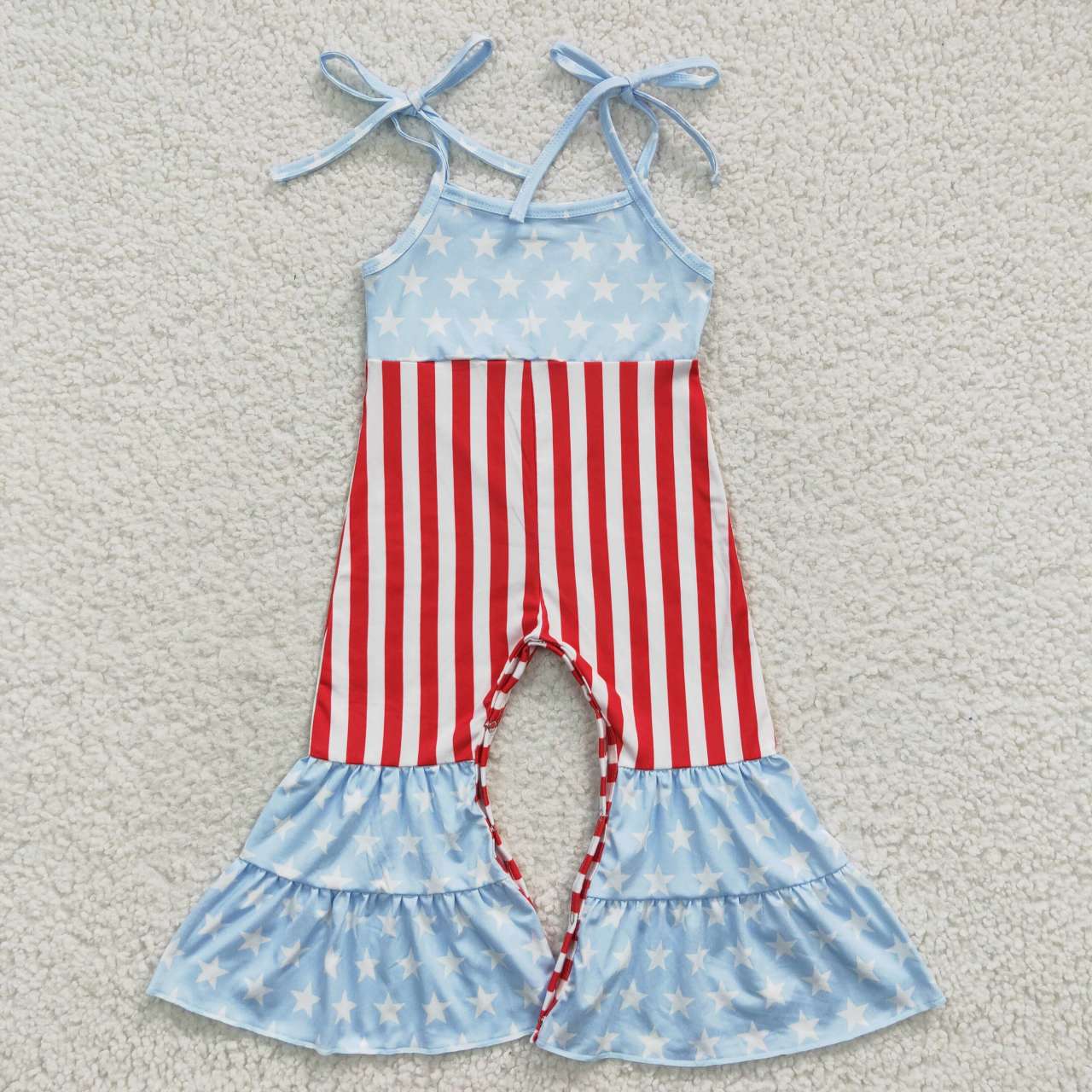 Sibling Baby Girls 4th Of July Summer Bell Bottoms Jumpsuits