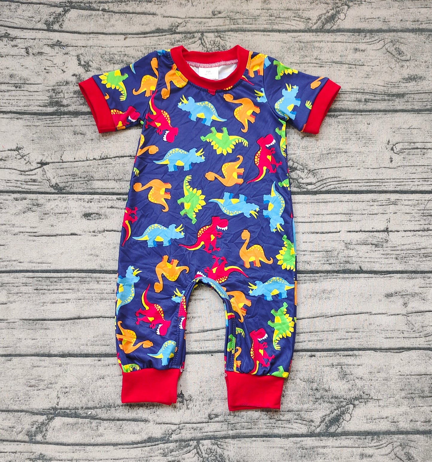 Baby Infant Boys Dinosaur Short Sleeve Rompers