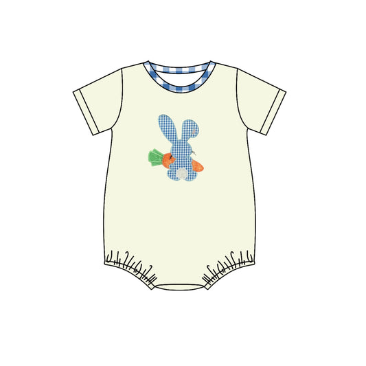 Baby Infant Boys Easter Carrots Rabbits Short Sleeve Rompers preorder