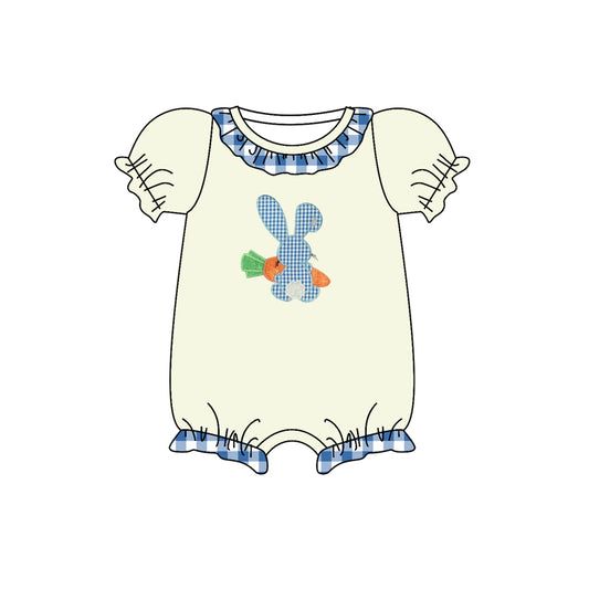 Baby Infant Girls Easter Carrots Rabbits Short Sleeve Rompers preorder