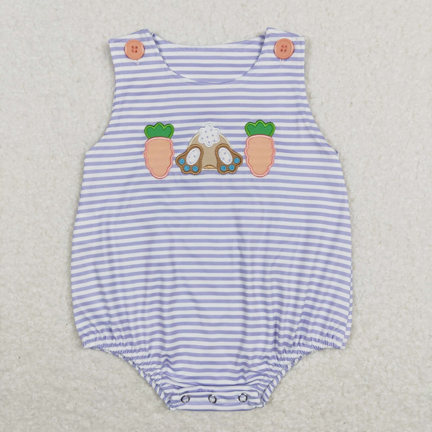 USA Shop Baby Boys Easter Carrot Sleeveless Rompers