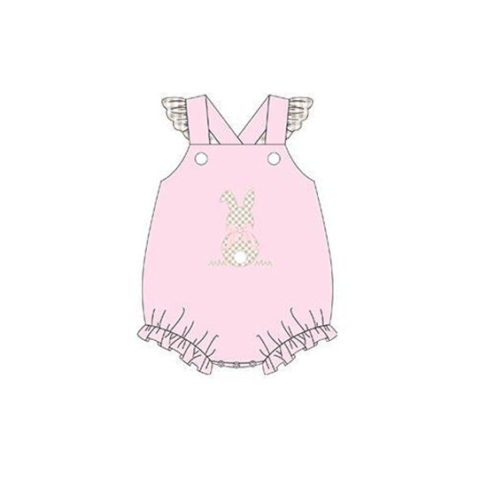 Baby Girls Bunny Easter Flutter Sleeve Rompers preorder